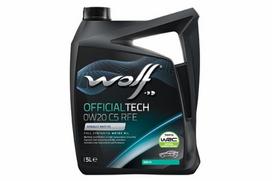 Variklinėje alyvoje WOLF OFFICIALTECH 0W20 C5 5L RFE, ACEA: C5-16, RN17 FE