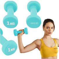 svoriai rankoms - Hanteliai 4Fizjo, 2 vnt., 1 kg, mėlyni - 1 nuotrauka