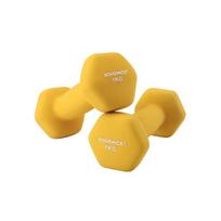 hanteliai 2 kg - Hanteliai 2 x 1 kg geltoni - 1 nuotrauka
