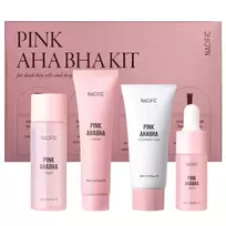 NACIFIC Pink AHA/BHA Kit, veido odos priežiūros produktų rinkinys su rūgštimis