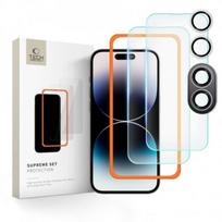 apsaugines pleveles iphone 16 - Tech-Protect SUPREME SET 3-PACK IPHONE 16 CLEAR - 1 nuotrauka