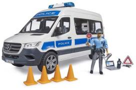 mercedes sprinter - Žaislinė policijos mašina Bruder MB Sprinter, balta/mėlyna, 1:16 - 1 nuotrauka