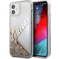 Guess "GUHCP12SGLVSGO Liquid Glitter Vintage Cover iPhone 12 mini" Gold
