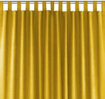 Homede Užuolaidos CHENILLE TAB MUSTARD 140x175 - Atgauk 20%