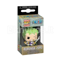 one piece funko pop - FUNKO POP! Raktų pakabutis: One Piece - Roronoa Zoro - 3 nuotrauka