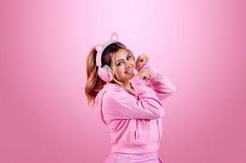 ausines rozines - Razer Kraken Kitty V2 Pro Quartz - 6 nuotrauka