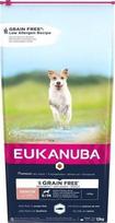 Sausas šunų maistas Eukanuba Grain Free Senior Small, žuvis, 12 kg