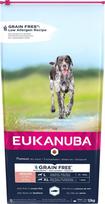 Sausas šunų maistas Eukanuba Grain Free Senior Large, žuvis, 12 kg