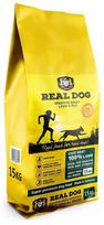 Sausas šunų maistas Real Dog Sensitive Adult, ėriena/ryžiai, 15 kg