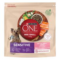purina one - Sausas šunų maistas One Sensitive, lašiša, 1.5 kg - 1 nuotrauka