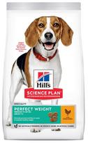 Sausas šunų maistas Hill's Science Plan Canine Adult Perfect Weight Medium, vištiena, 12 kg