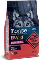 Sausas šunų maistas Monge BWild Low Grain Adult Deer, elnių mėsa, 2.5 kg