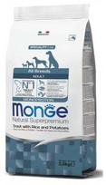 Sausas šunų maistas Monge All Breeds Adult Adult, ryžiai/bulvės/upėtakis, 12 kg