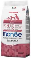 Sausas šunų maistas Monge ALL BREEDS Adult Monoprotein, jautiena, 2.5 kg
