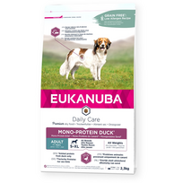 proteinas suniui - Sausas šunų maistas Eukanuba Daily Care Mono Protein, antiena, 2.3 kg - 1 nuotrauka