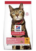 Sausas kačių maistas Hill's Science Plan Feline Adult Light, vištiena, 1.5 kg