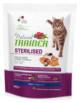 Sausas kačių maistas Natural Trainer Sterilised Salmon, vištiena/ryžiai, 0.3 kg