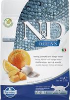 Sausas kačių maistas Farmina N&D Ocean, moliūgas/silkė, 0.3 kg