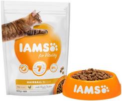 Sausas kačių maistas IAMS Vitality Hairball, vištiena, 0.8 kg