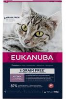 Sausas kačių maistas Eukanuba Grain Free, vištiena/lašiša, 10 kg