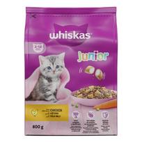 Sausas kačių maistas Whiskas Junior, vištiena, 0.8 kg