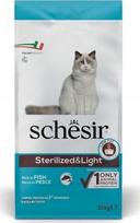 Sausas kačių maistas Schesir Sterilized & Light, žuvis, 10 kg