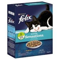 Sausas kačių maistas Felix Sensations Seaside, lašiša, 1 kg