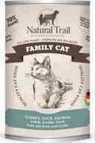 Šlapias kačių maistas Natural Trail Family Cat, kalakutiena/antiena/lašiša, 0.4 kg