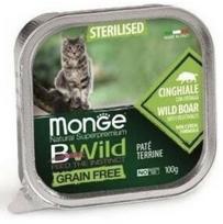 Šlapias kačių maistas Monge BWild Sterilised Wild Boar, žvėriena, 0.1 kg