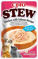 Šlapias kačių maistas Ciao Stew M-CHK11, vištiena/lašiša, 0.04 kg