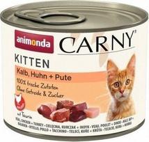 Šlapias kačių maistas Animonda Carny Kitten, vištiena/kalakutiena/veršiena, 0.2 kg