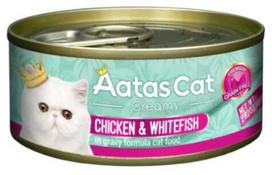 Šlapias kačių maistas Aatas Cat Creamy, vištiena/baltžuvė, 0.08 kg