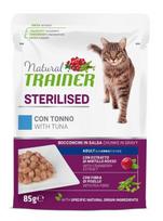 Sausas kačių maistas Natural Trainer Sterilised Adult, tunas, 0.085 kg
