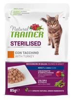 Sausas kačių maistas Natural Trainer Sterilised Turkey, kalakutiena, 0.085 kg