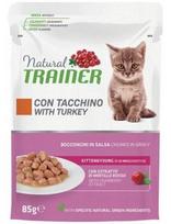 Šlapias kačių maistas Natural Trainer Kitten Turkey, kalakutiena, 0.085 kg