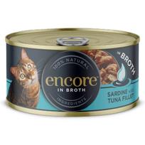Šlapias kačių maistas Encore In Broth, tunas/sardinės, 0.070 kg