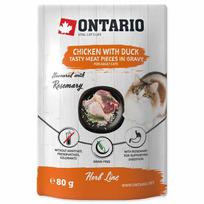 Šlapias kačių maistas Ontario Herb Line, vištiena/antiena, 0.08 kg