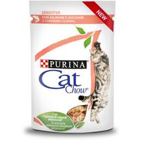 cukinija - Šlapias kačių maistas Purina Cat Chow Sensitive, 0.085 kg - 1 nuotrauka