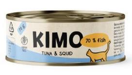 Šlapias kačių maistas Kimo, tunas/kalmarai, 0.07 kg