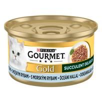 Šlapias kačių maistas Gourmet Gold, žuvis, 0.085 kg
