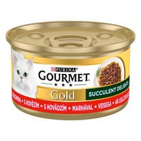 Šlapias kačių maistas Gourmet Gold, jautiena, 0.085 kg