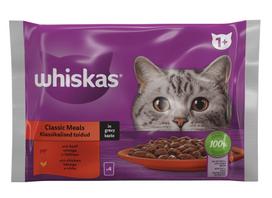 Šlapias kačių maistas Whiskas Beef, Chicken, jautiena/vištiena, 0.085 kg, 4 vnt.