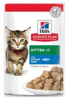 Šlapias kačių maistas Hill's Science Plan Kitten Cat Food With Ocean Fish, 0.085 kg, 12 vnt.