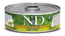 n d kaciu - Šlapias kačių maistas Farmina N&D Prime Wild Boar & Apple, šernienos mėsa/obuoliai, 0.07 kg - 1 nuotrauka