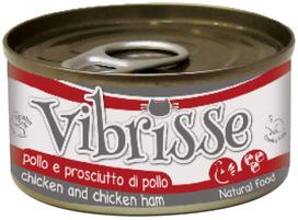 Šlapias kačių maistas Croci Vibrisse Natural Chicken and Chicken Ham, vištiena/kiauliena, 0.07 kg