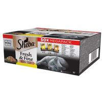 Šlapias kačių maistas Sheba Fresh & Fine Adult, vištiena/kalakutiena/paukštiena, 0.050 kg, 50 vnt.