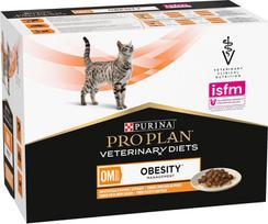 Šlapias kačių maistas Purina Pro Plan Veterinary Diets Obesity, vištiena, 0.85 kg, 10 vnt.