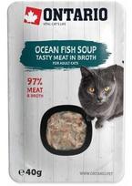Šlapias kačių maistas Ontario Tasty Meat In Broth Ocean Fish Soup, žuvis, 0.04 kg
