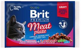 Šlapias kačių maistas Brit Premium Meat Plate Gravy, vištiena, 0.4 kg, 4 vnt.