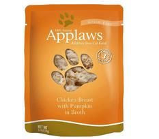 Šlapias kačių maistas Applaws Chicken Breast with Pumpkin in Broth, vištiena, 0.07 kg